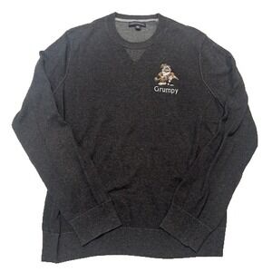 Banana Republic Mens Grumpy Dark Gray Pullover Crew Neck Sweater Long Sleeve - L